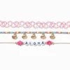 Aloha Beaded Choker Necklaces - 3 Pack