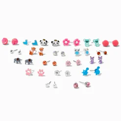 Animal Mix Stud Earrings - 20 Pack
