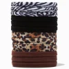 Animal Print Rolled Hair Ties - 12 Pack