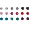 Anodized Crystal Stud Earrings - 9 Pack