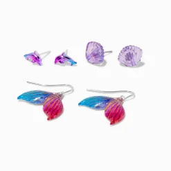 Anodized Mermaid Earrings Set - 3 Pack