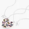 Best Friends Butterfly Split Heart 16" Pendant Necklaces - 2 Pack