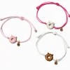Best Friends Cat Donut Adjustable Bracelets - 3 Pack