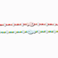 Best Friends Fish Beaded Choker Necklaces - 2 Pack