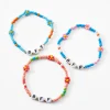 Best Friends Forever Beaded Flower Bracelets - 3 Pack