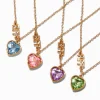 Best Friends Gem Heart Pendant Necklaces - 4 Pack