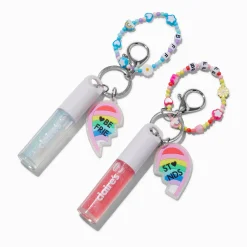 Best Friends Heart Lip Gloss Keychains - 2 Pack