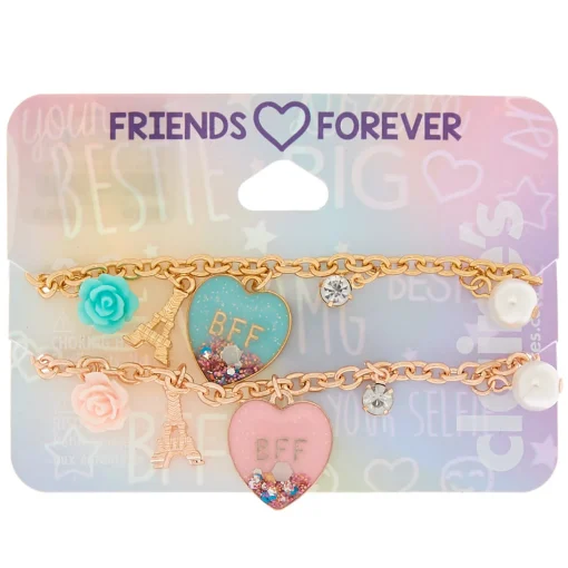 Best Friends Paris Love Charm Bracelets - 2 Pack