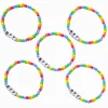 Best Friends Rainbow BFF Beaded Stretch Bracelets - 5 Pack