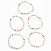 Best Friends Rainbow Seed Bead Stretch Bracelets - 5 Pack