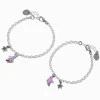 Best Friends Silver-tone Split Star Charm Bracelets - 2 Pack