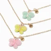 Best Friends Textured Puffy Butterfly Pendant Necklaces - 3 Pack