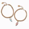 Best Friends UV Color-Changing Split Heart Curb Chain Bracelets - 2 Pack
