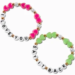 Best Friends ''I Love You'' & ''Say It Back'' Beaded Stretch Bracelets - 2 Pack