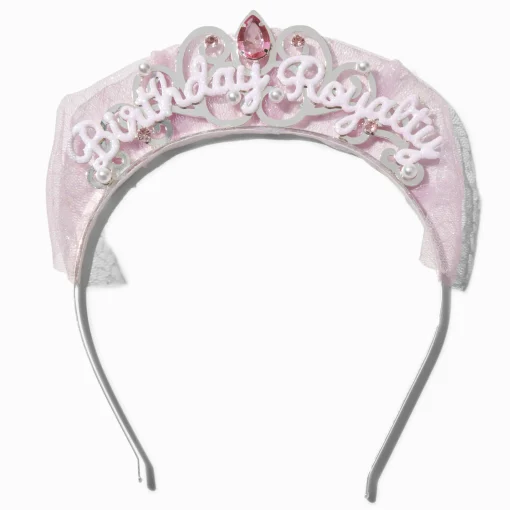 Birthday Royalty Glitter Tulle Headband