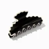 Black & Cream Trim Scalloped Hair Claw