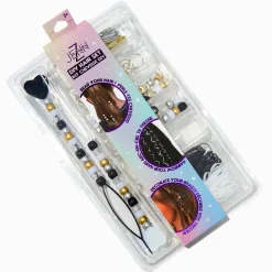 Black & Gold-tone Beaded DIY Hair Set