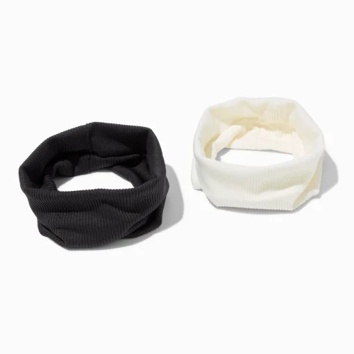 Black & Ivory Headwraps - 2 Pack