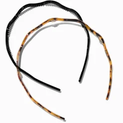Black & Tortoiseshell Wavy Headbands - 2 Pack