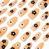 Black & White Daisy Stiletto Vegan Faux Nail Set - 24 Pack