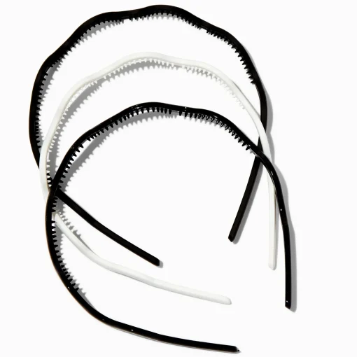 Black & White Zigzag Headbands - 3 Pack