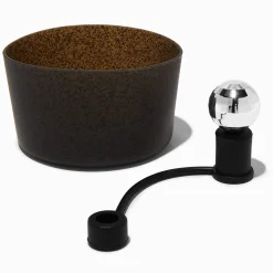 Black Boot & Disco Ball Straw Cover Water Bottle Set - 2 Pack