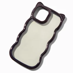 Black Cat Trim Wavy Phone Case - Fits iPhone® 13/14/15