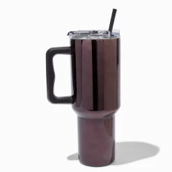 Black Chrome Stainless Steel Handled Tumbler
