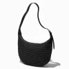 Black Crochet Slouchy Shoulder Bag
