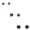 Black Cubic Zirconia 3mm, 4mm, & 5mm Round Stud Earrings - 3 Pack