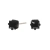 Black Cubic Zirconia 4mm Square Stud Earrings