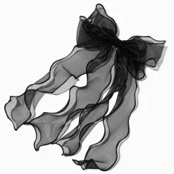 Black Fairy Long Tail Hair Bow Clip