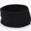Black Flat Ribbed Headwrap