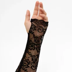 Black Floral Lace Arm Warmers