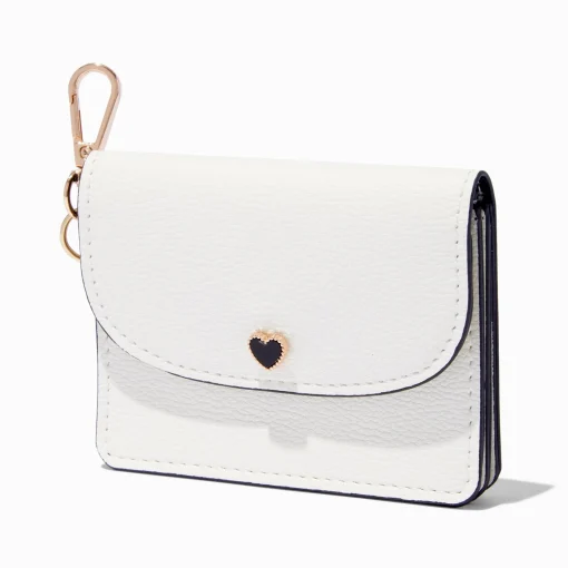 Black Heart White Card Case
