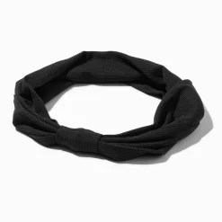 Black Knotted Sport Headwrap