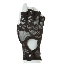 Black Lace Fingerless Gloves