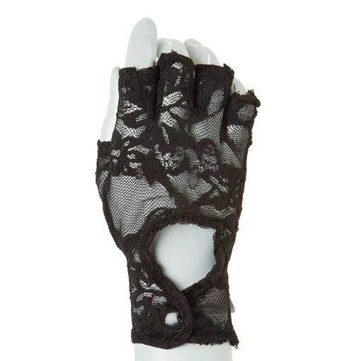 Black Lace Fingerless Gloves