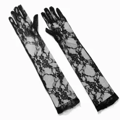 Black Lace Long Gloves
