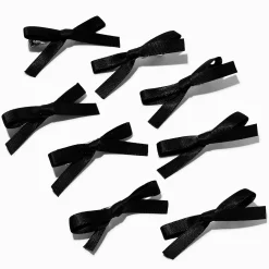 Black Mini Hair Bows - 8 Pack