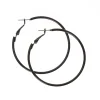 Black 50mm Hoop Earrings