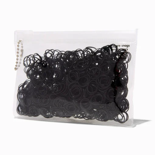 Black No More Snag Mini Hair Elastics - 1000 Pack