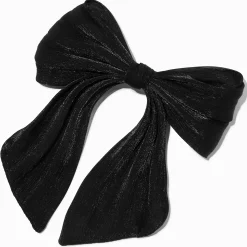 Black Organza Hair Bow Clip