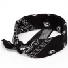 Black Paisley Bandana Headwrap