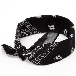 Black Paisley Bandana Headwrap