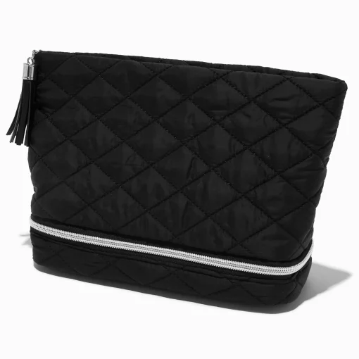 Black Puffy Makeup Bag