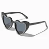 Black Rhinestone Heart Shaped Sunglasses