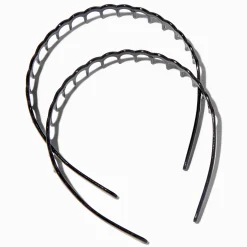 Black Scalloped Headbands - 2 Pack