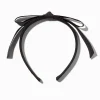 Black Skinny Ribbon Bow Headband