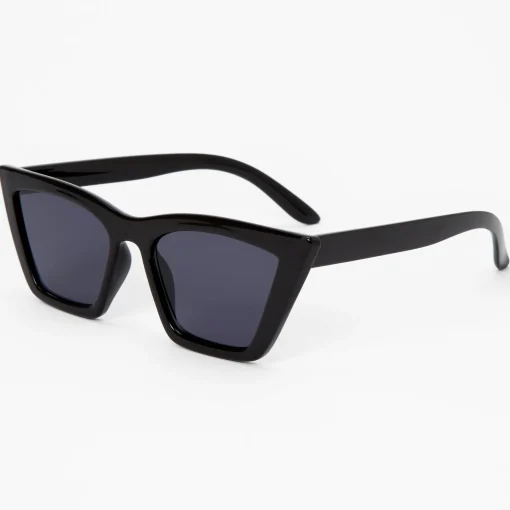 Black Square Retro Cat Eye Sunglasses